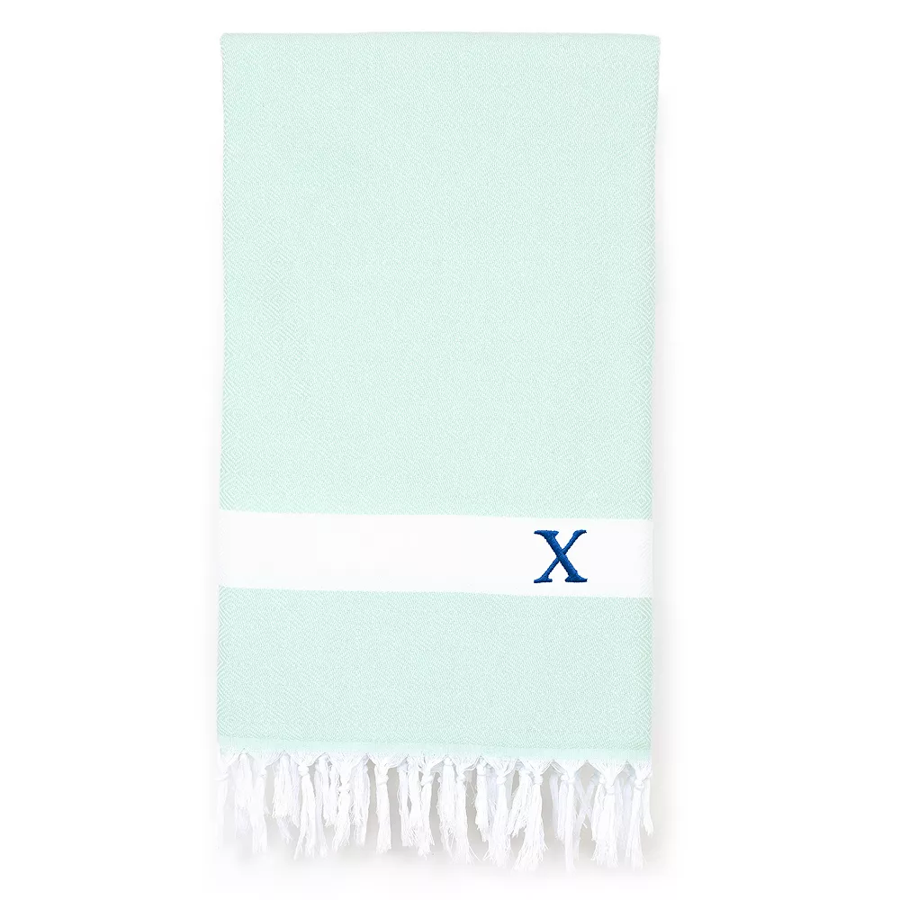 Linum Home Textiles Turkish Cotton Diamond Personalized Pestemal Beach Towel