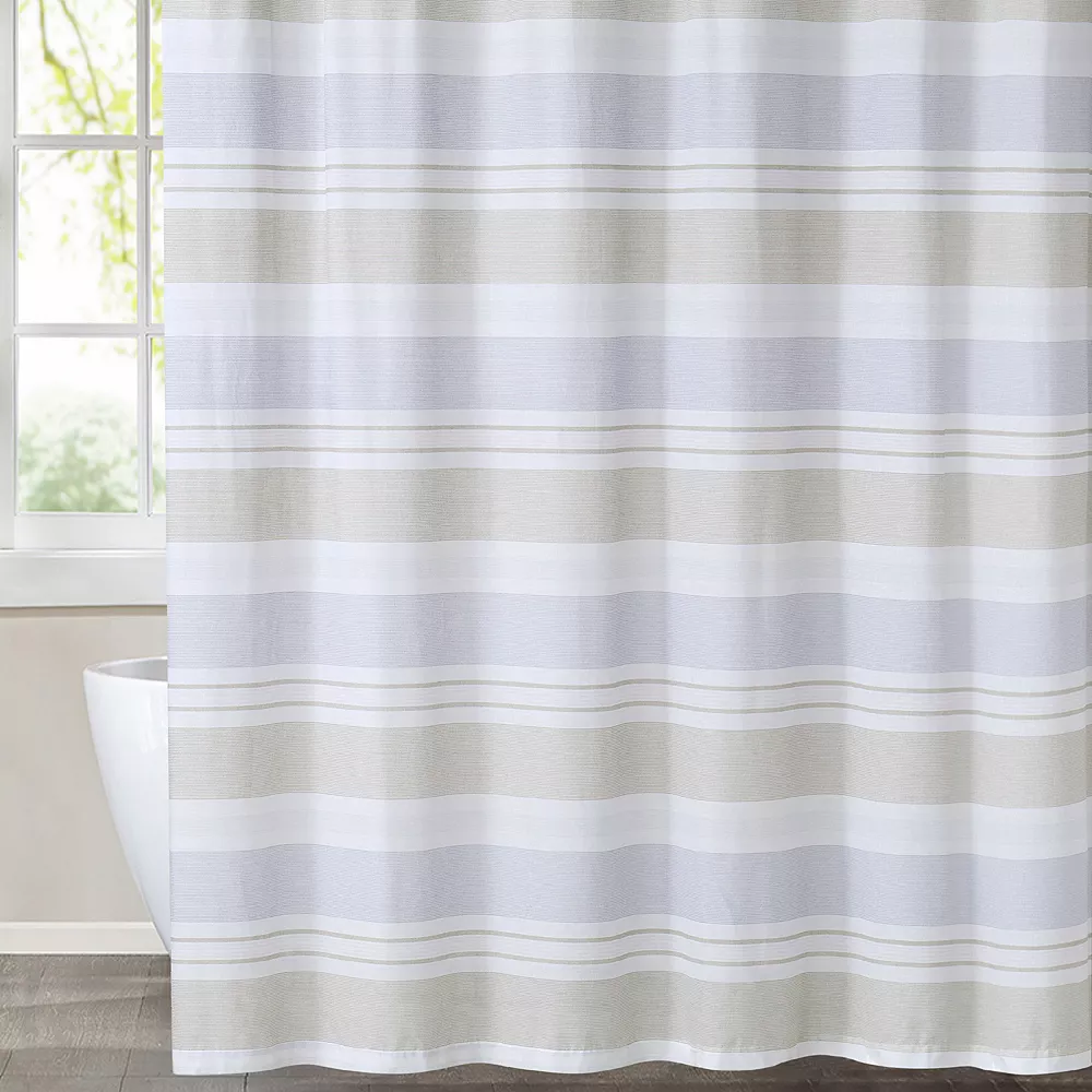 Cottage Classics Spa Stripe Shower Curtain - Image 2