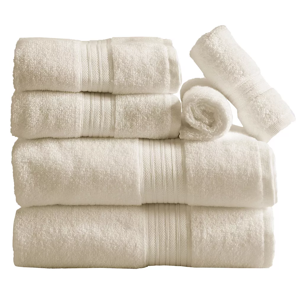 Great Bay Home Cooper Solid 6-Piece Cotton Towel Set