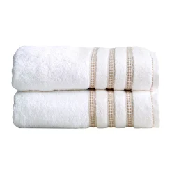 Great Bay Home 2-pack Roselyn Floral Jacquard Bath Towel Set