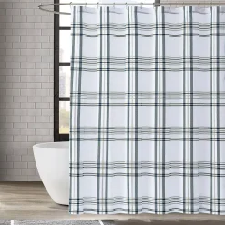 London Fog Kent Plaid Shower Curtain