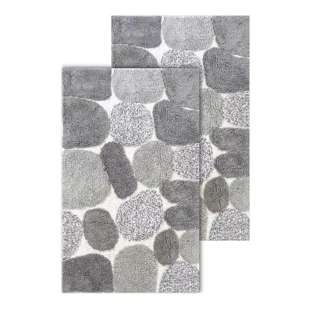 Chesapeake Pebbles 2-pack Safari Bath Rug Set