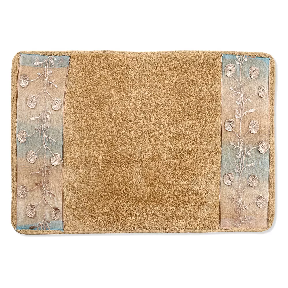 Popular Bath Ombre Rose Blue Bath Rug