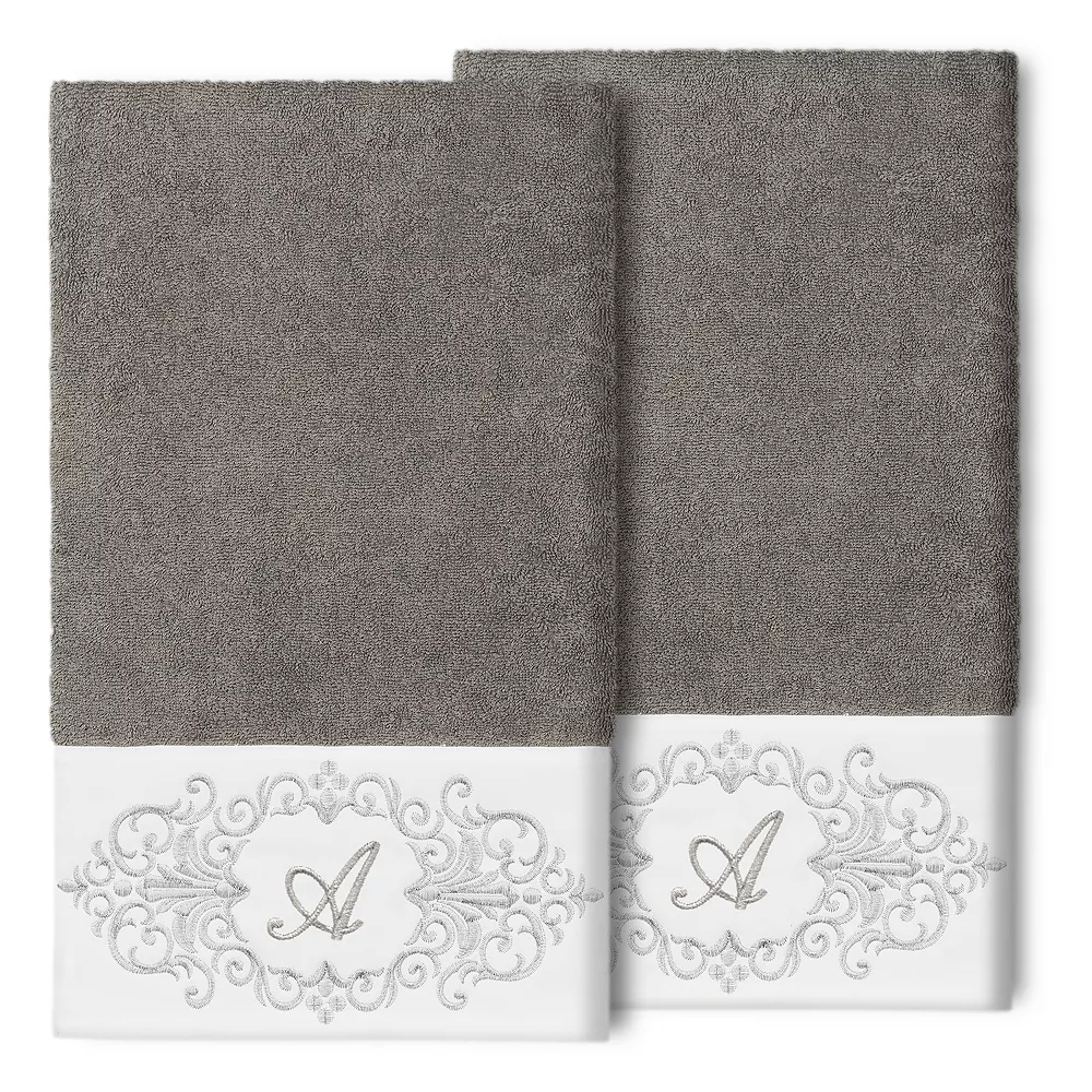Linum Home Textiles Turkish Cotton Monica 2-packEmbellished Bath Towel Set