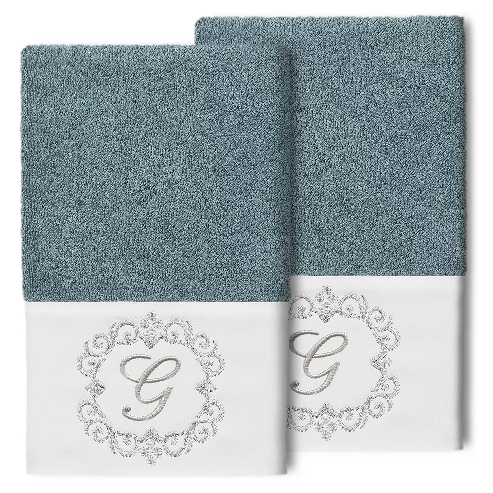 Linum Home Textiles Turkish Cotton Monica 2-packEmbellished Hand Towel Set