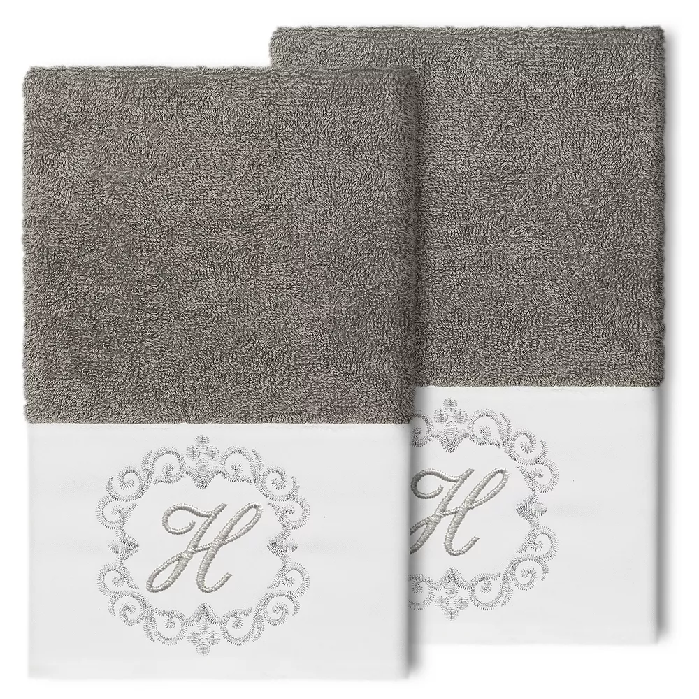 Linum Home Textiles Turkish Cotton Monica 2-packEmbellished Hand Towel Set