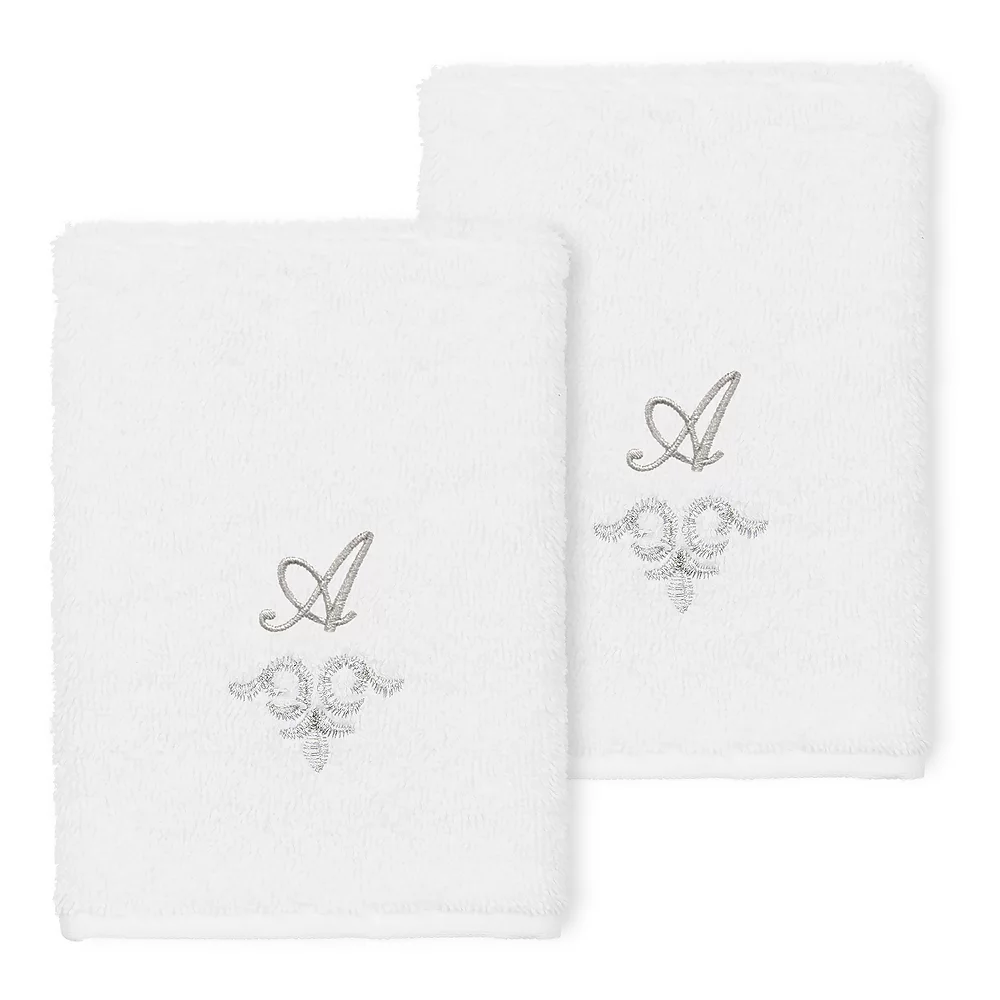 Linum Home Textiles Turkish Cotton Monica 2-piece Embellished Washcloth Set
