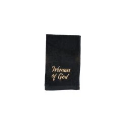 Swanson Christian Supply 163125 Towel Pastor - Woman Of God, Black With Gold