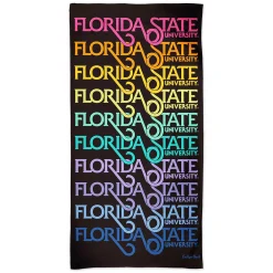 WinCraft Florida State Seminoles 30'' X 60'' Beach Club Spectra Rainbow Wordmark Beach Towel