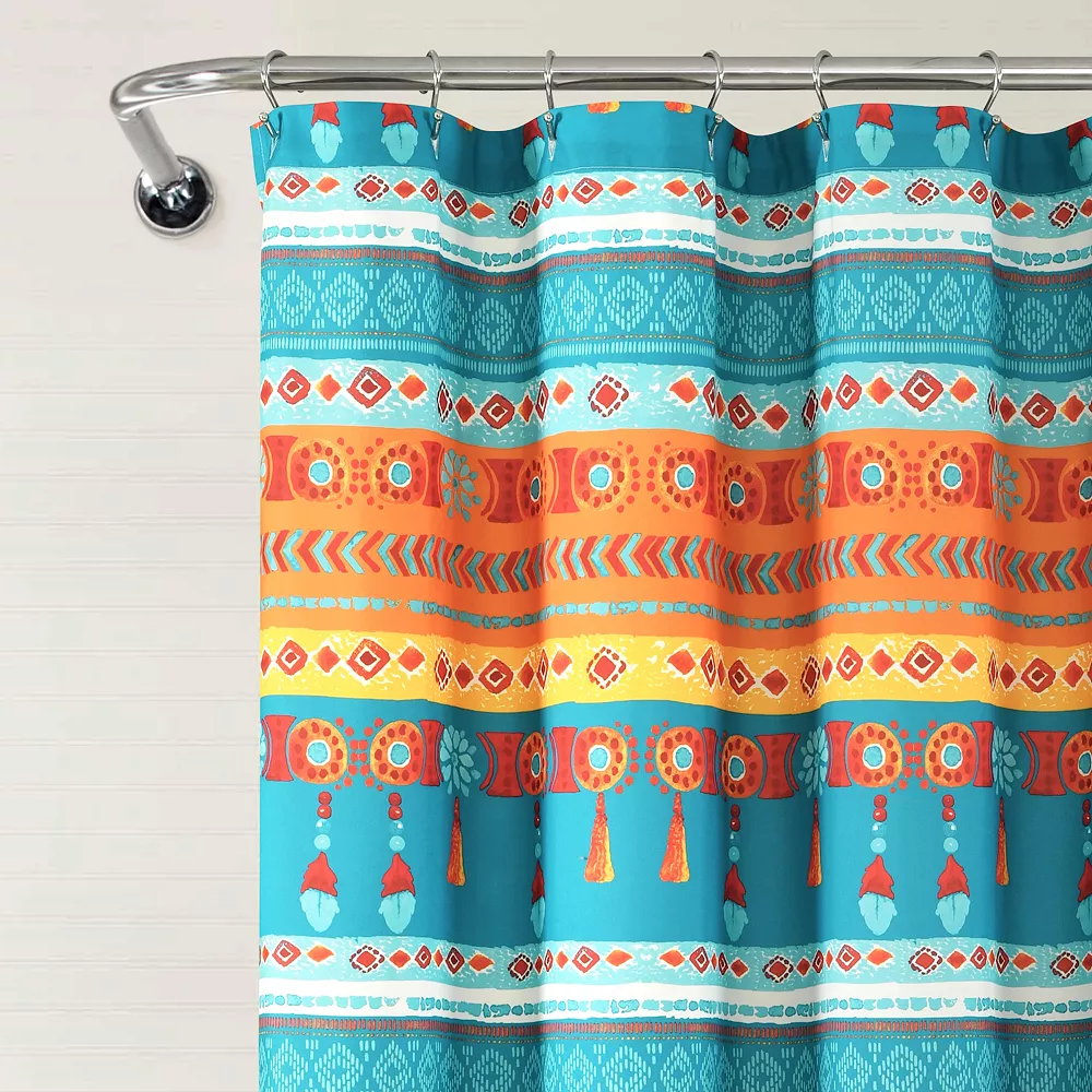 Lush Décor Lush Decor Boho Watercolor Border Shower Curtain - Image 3
