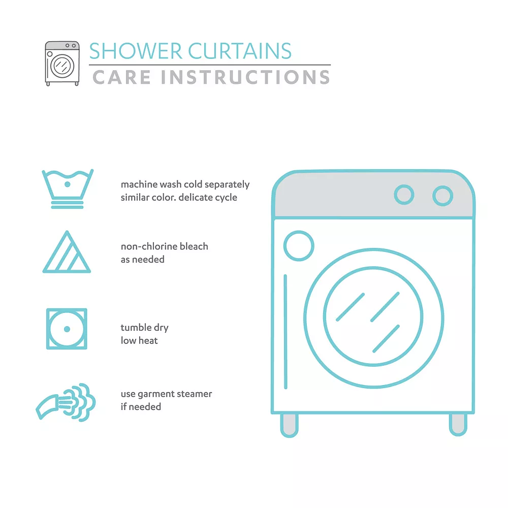 Lush Décor Lush Decor Boho Watercolor Border Shower Curtain - Image 5