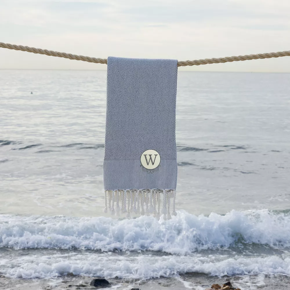 Linum Home Textiles Turkish Cotton Personalized Fun In Paradise Pestemal Beach Towel - Image 4