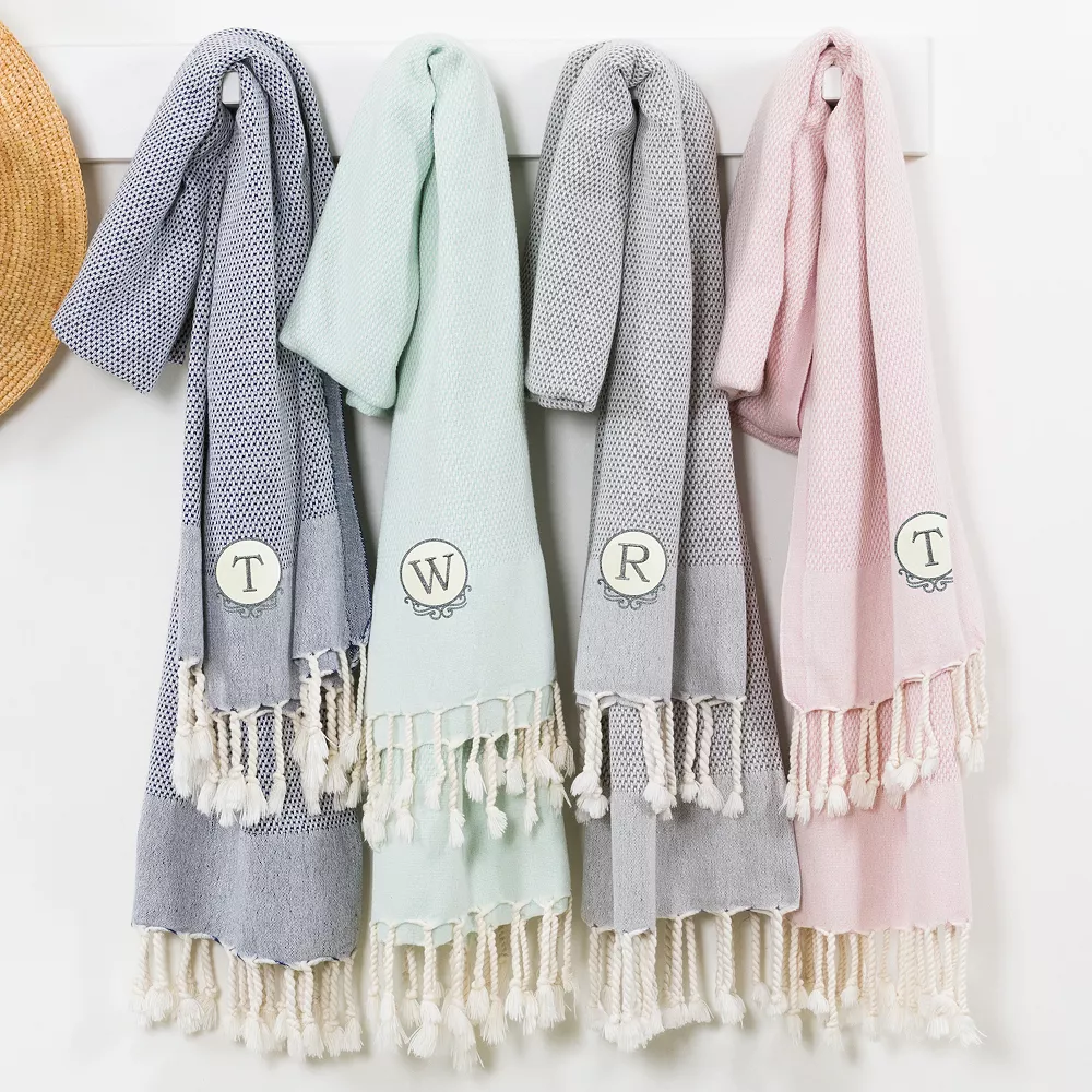 Linum Home Textiles Turkish Cotton Personalized Fun In Paradise Pestemal Beach Towel - Image 6