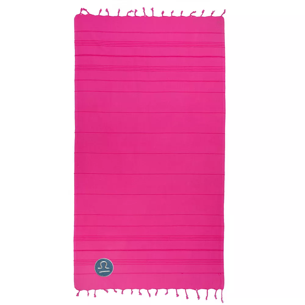 Linum Home Textiles Turkish Cotton Summer Fun Horoscope Libra Pestemal Beach Towel - Image 4