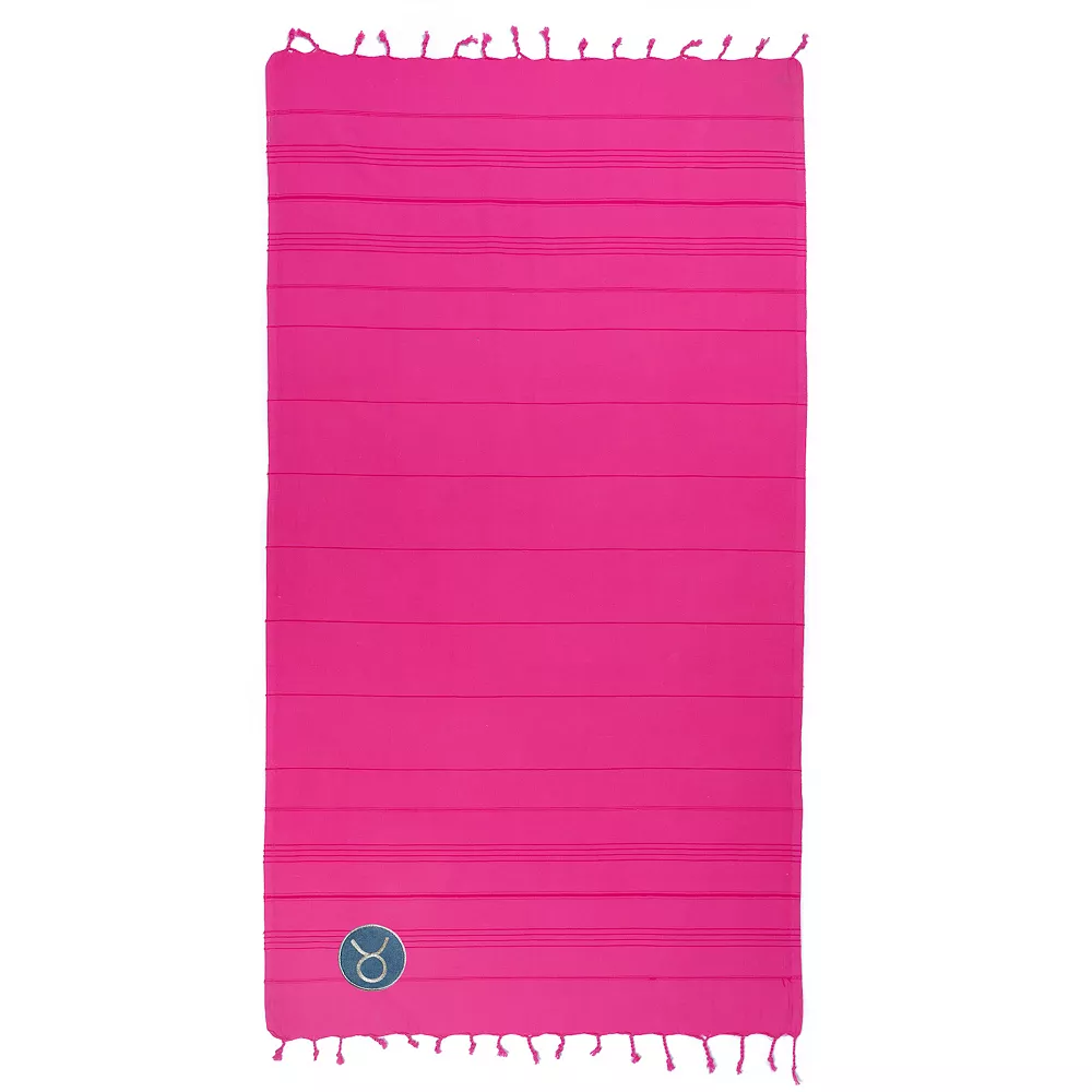 Linum Home Textiles Turkish Cotton Summer Fun Horoscope Taurus Pestemal Beach Towel - Image 5