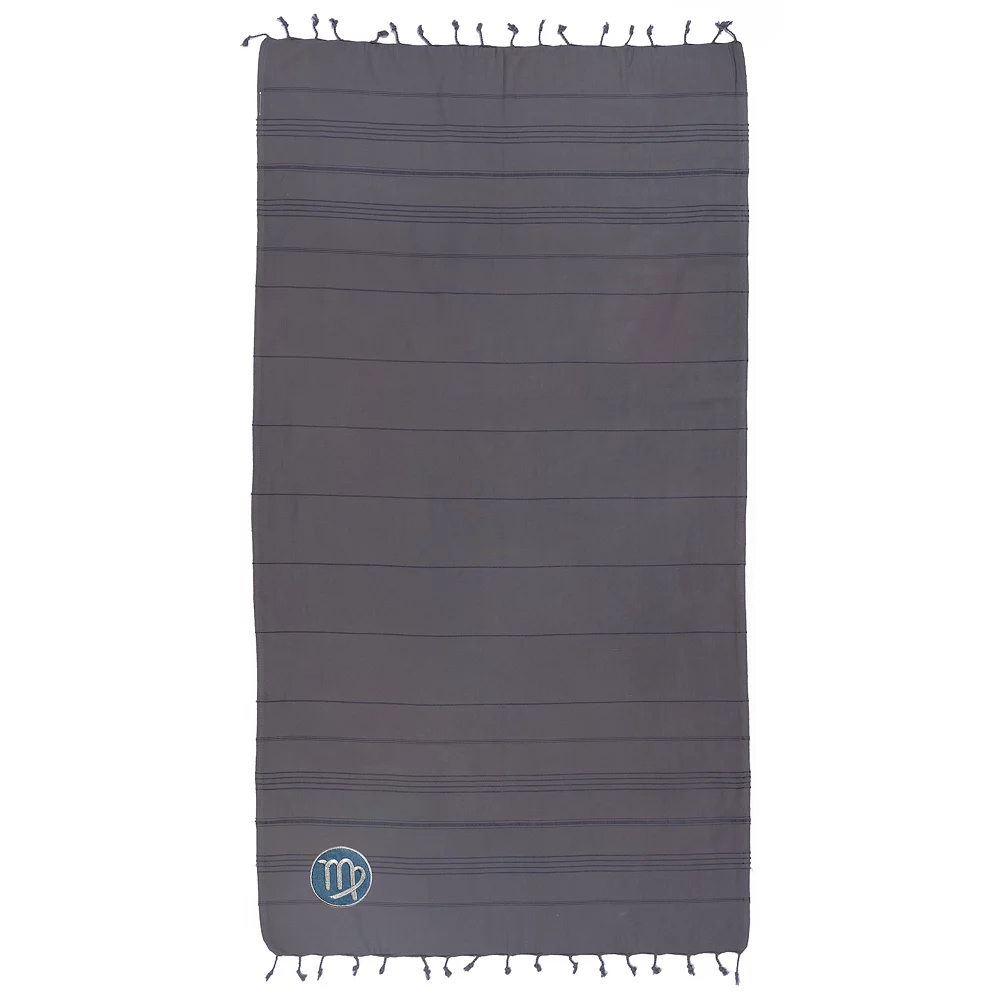 Linum Home Textiles Turkish Cotton Summer Fun Horoscope Virgo Pestemal Beach Towel - Image 5