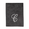 Avanti Premier Silver Script Monogram Bath Towel