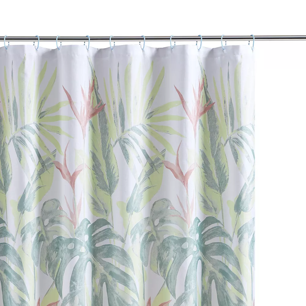 The Big OneĀ® Devon Foliage Print 13-Piece Fabric Shower Curtain And Hooks Set - Image 3