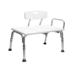Carex Tub Transfer Bench - Shower Chair Transfer Bench With Height Adjustable Legs - Convertible To Right Or Left Hand Entry