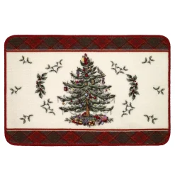 Spode Christmas Tree Tartan Rug