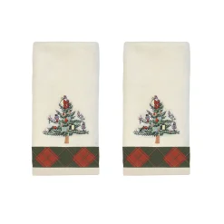 Spode Christmas Tree Tartan 2-pack Fingertip Towel Set