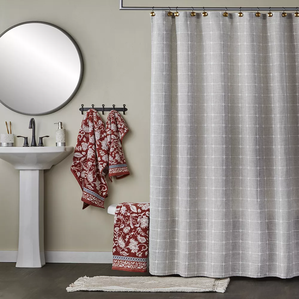 SKL Home Windowpane Texture Shower Curtain 2 SKL Home Windowpane Texture Shower Curtain - Image 2