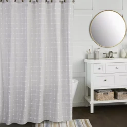 SKL Home Windowpane Texture Shower Curtain 7 SKL Home Windowpane Texture Shower Curtain -Linum Home Textiles Store 5492516 ALT2
