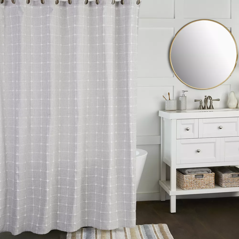 SKL Home Windowpane Texture Shower Curtain 3 SKL Home Windowpane Texture Shower Curtain - Image 3