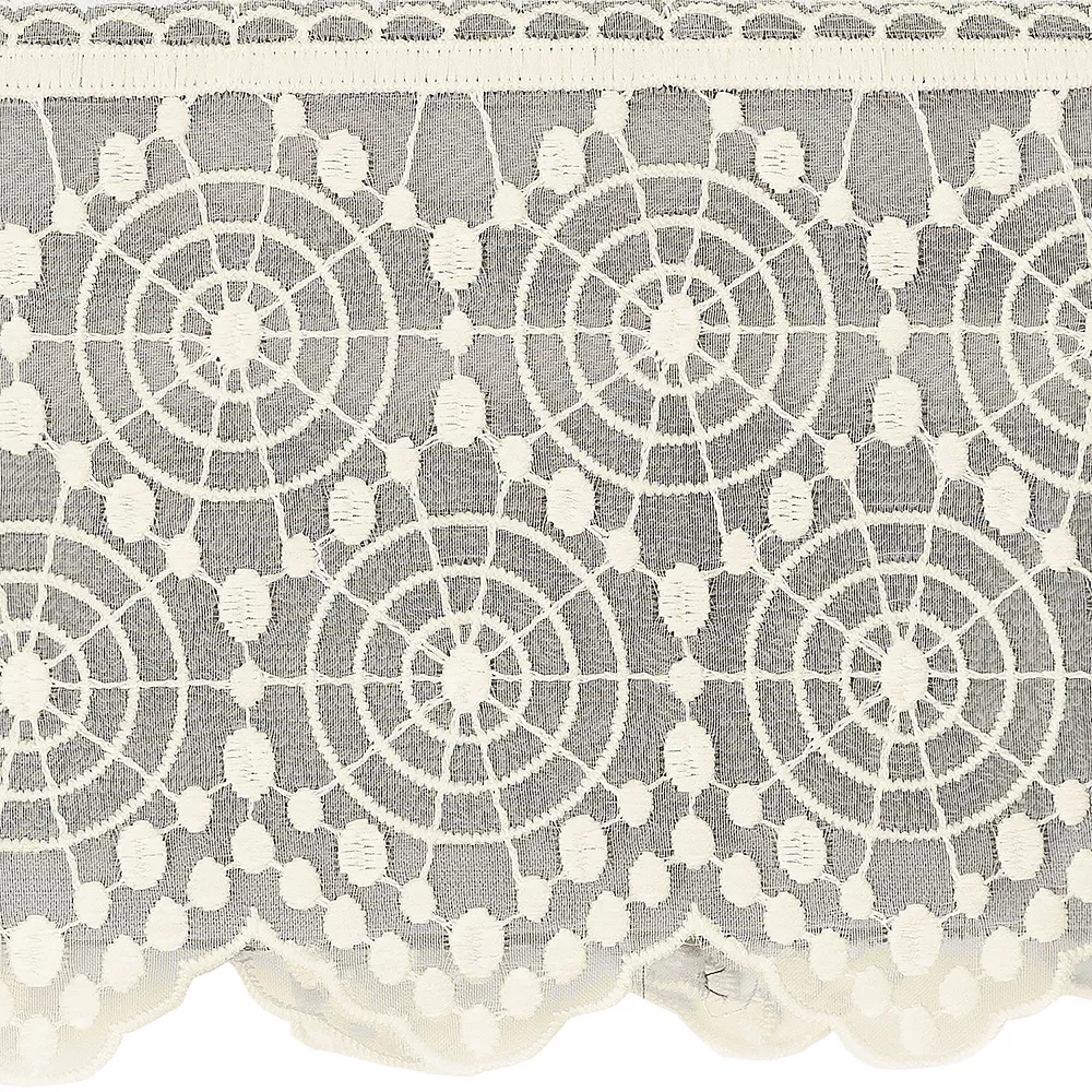 Linum Home Textiles Turkish Cotton Arian Cream Lace Embellished Hand Towel - Image 2