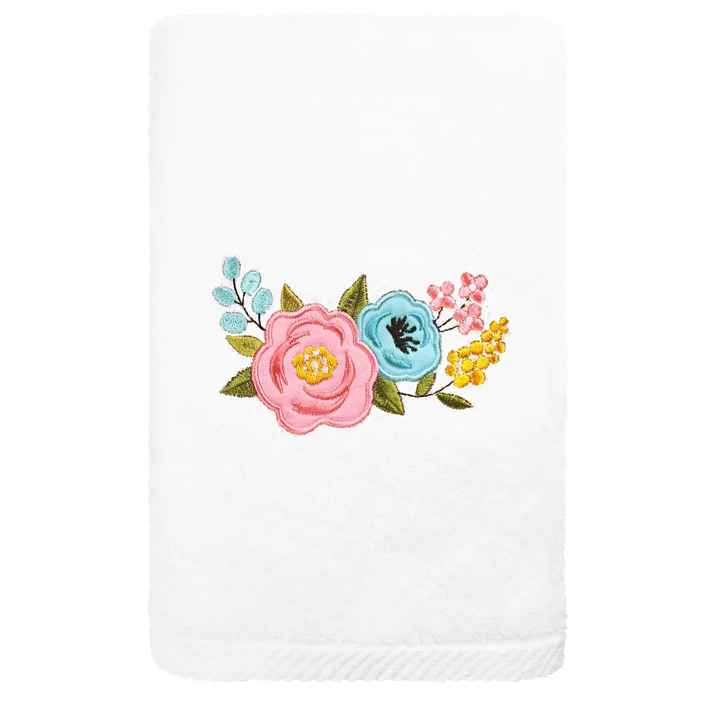 Linum Home Textiles Primavera Embroidered Luxury Turkish Cotton Hand Towel