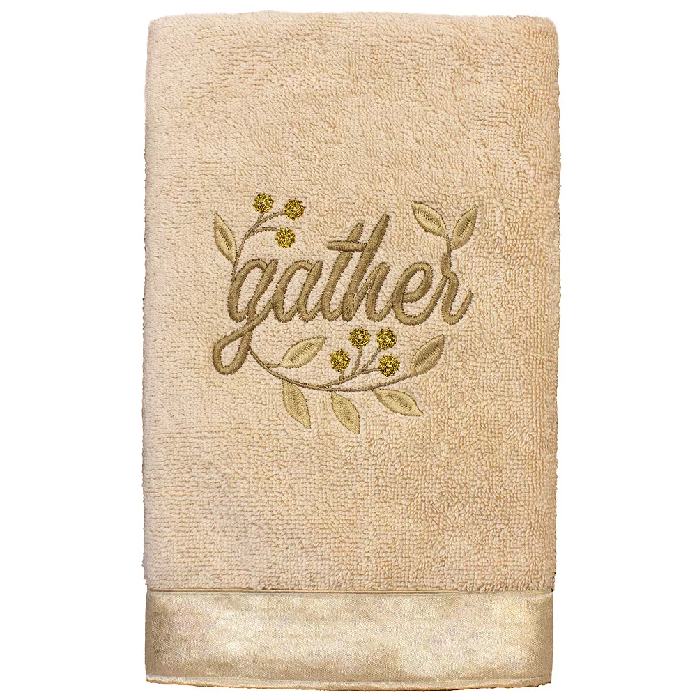 Linum Home Textiles 2-pack Gather Embroidered Hand Towel