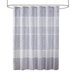 Madison Park Bree Seersucker Printed Shower Curtain