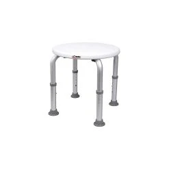 Carex Compact Shower Stool - Adjustable Height Bath Stool And Shower Seat - Aluminum Bath Seat That Supports 250lbs