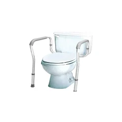 Carex Toilet Safety Frame - Toilet Safety Rails And Grab Bars For Seniors, Elderly, Disable, Handicap - Easy Install With Adjustable Width/Height, Fits Most Toilets