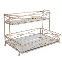 Home Details 2 Tier Vanity Tower In Rose Gold