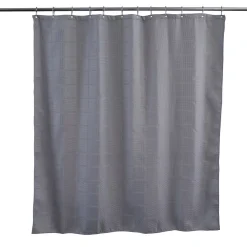 Elle Decor Jacquard Solid Weave Shower Curtain