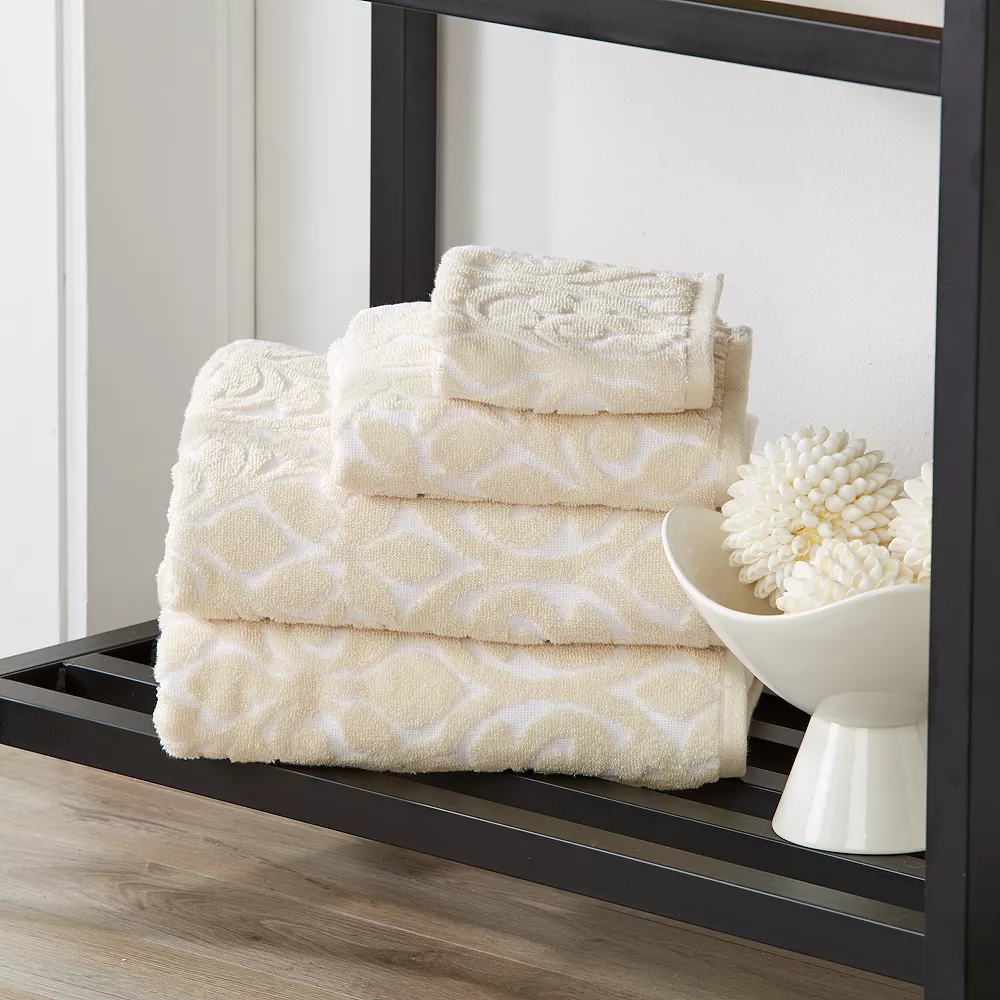 Great Bay Home Cassie Cotton Jacquard 6-piece Towel Set - Image 4
