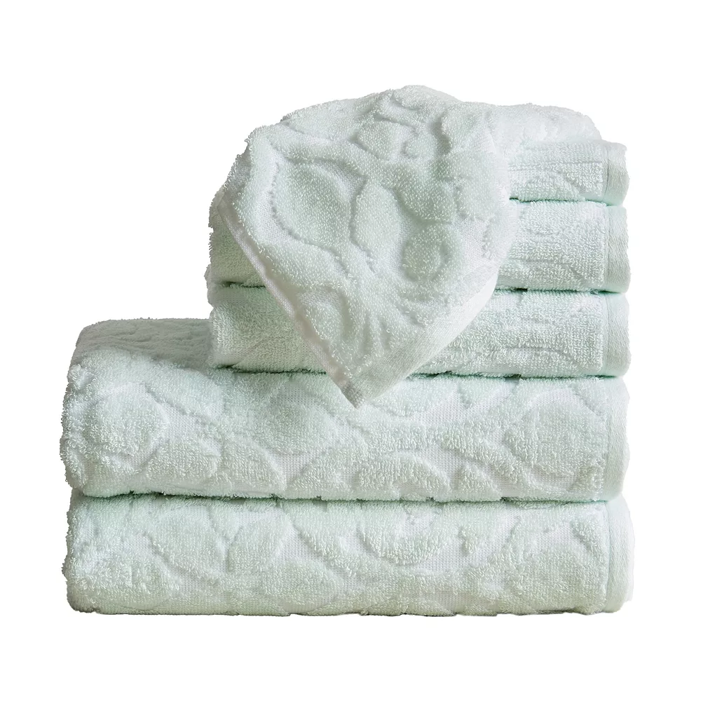 Great Bay Home Cassie Cotton Jacquard 6-piece Towel Set