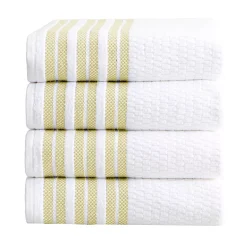 Great Bay Home Elham Popcorn 4-Pack Bath Towel Set