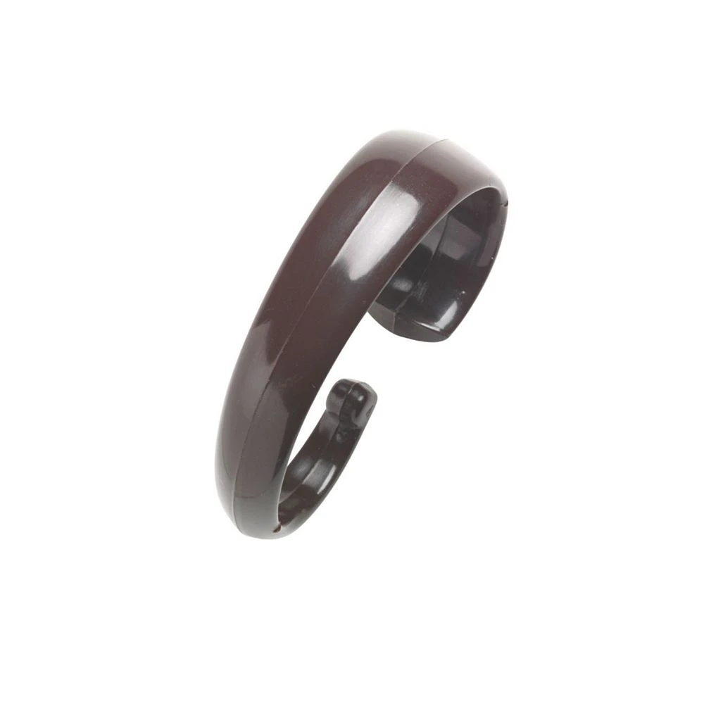 Carnation Home Fashions Hang Ease C Type Plastic Shower Curtain Hooks, Brown