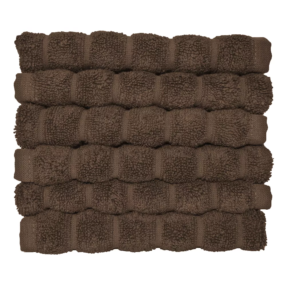 Classic Turkish Towels Genuine Cotton Soft Absorbent Brampton Washcloths 13x13 6 Piece Set - Image 2