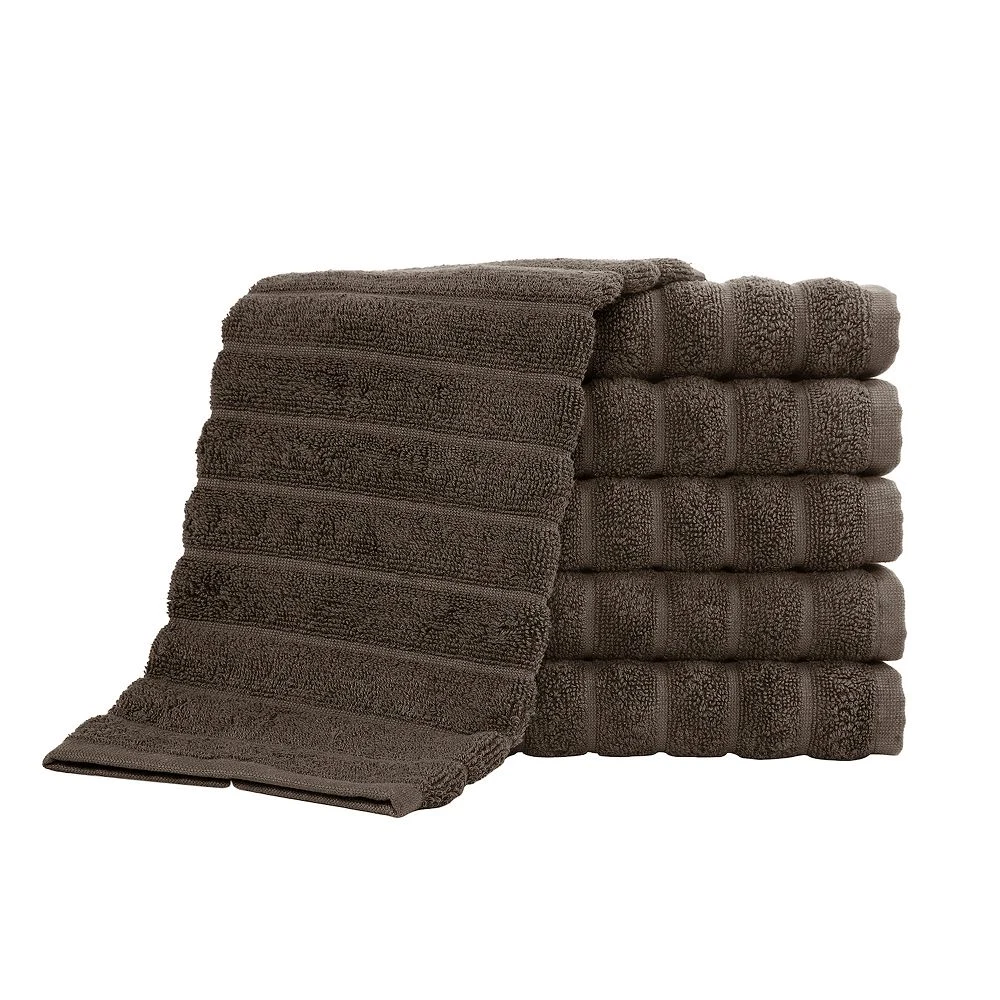 Classic Turkish Towels Genuine Cotton Soft Absorbent Brampton Washcloths 13x13 6 Piece Set - Image 3