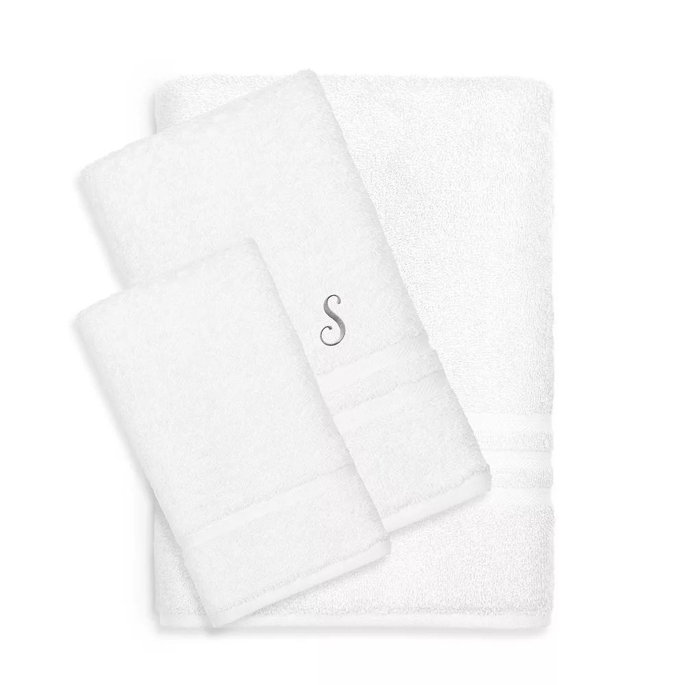 Linum Home Textiles Turkish Cotton Denzi 3-piece Personalized Towel Set
