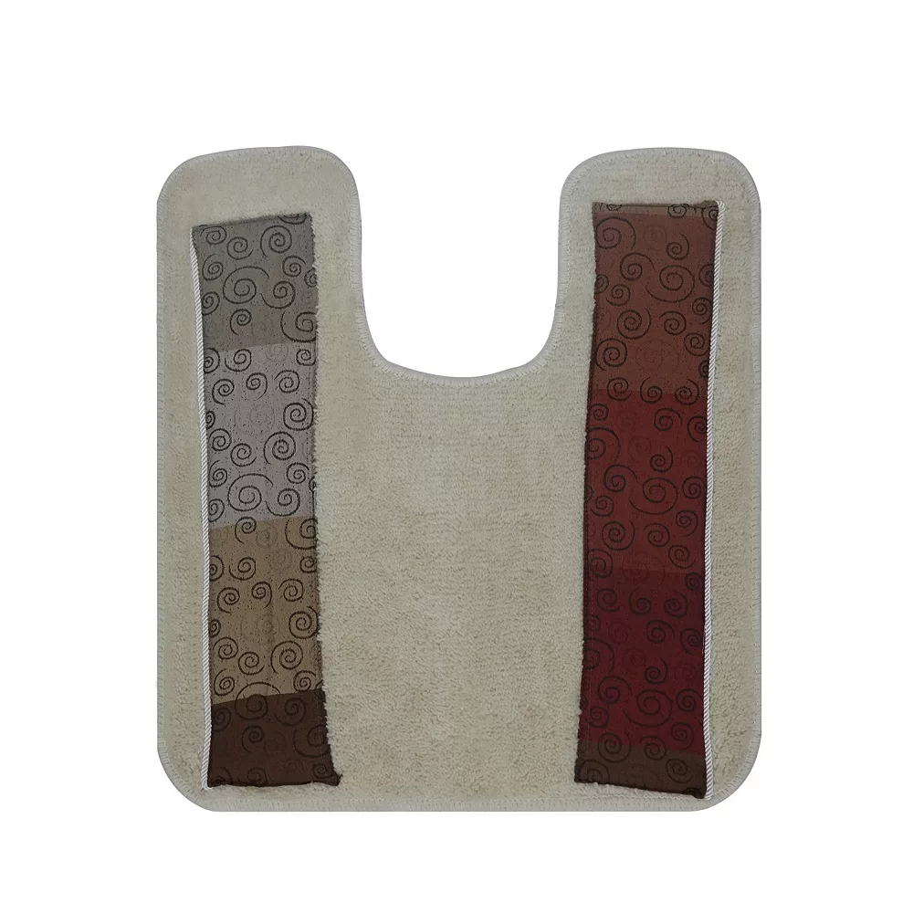 Popular Bath Miramar Banded Contour Bath Rug