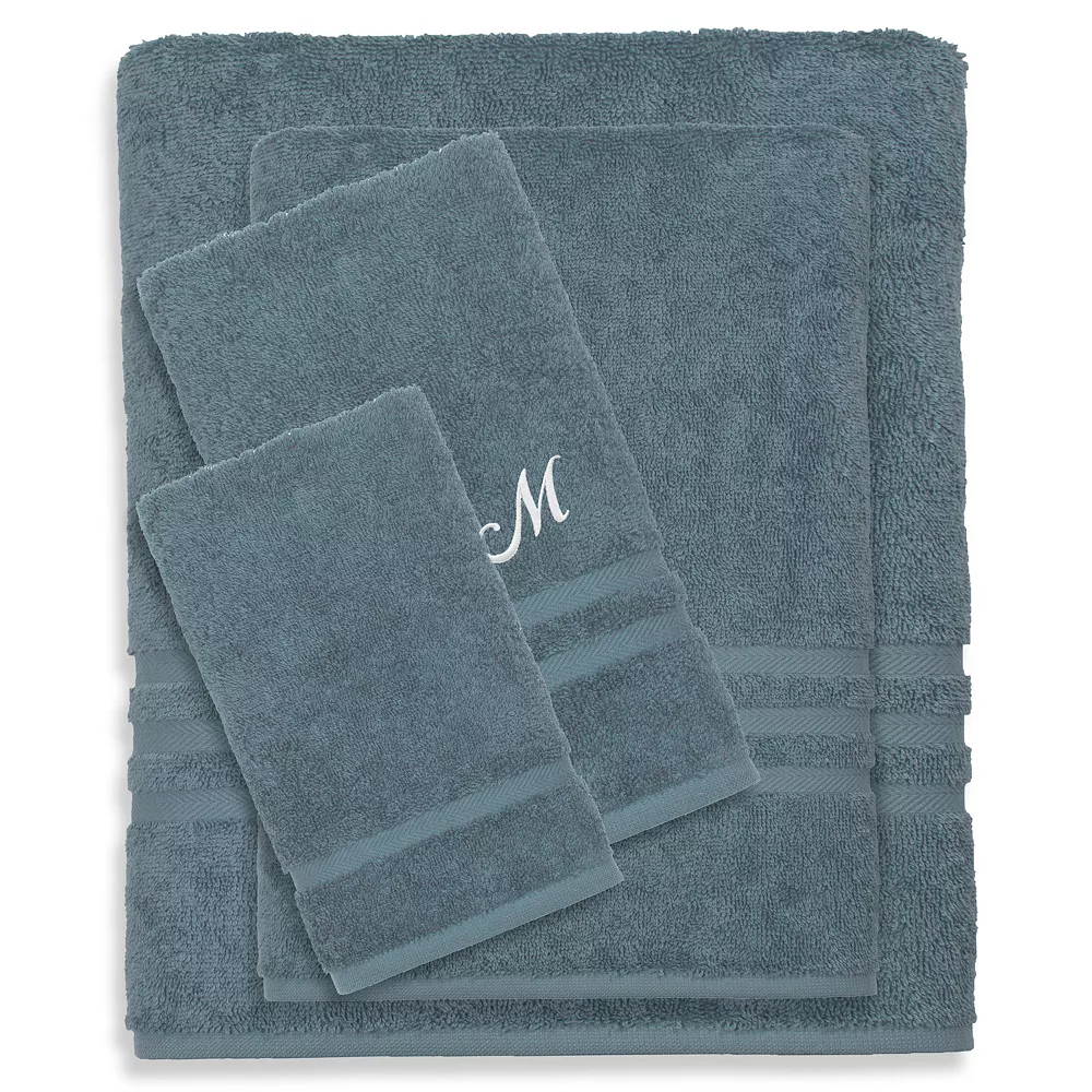 Linum Home Textiles Turkish Cotton Denzi 4-piece Personalized Towel Set