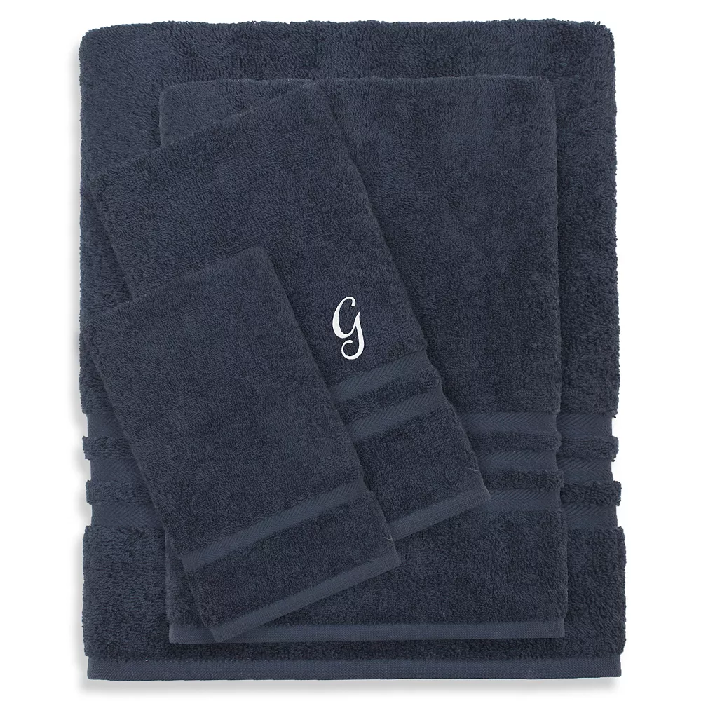 Linum Home Textiles Turkish Cotton Denzi 4-piece Personalized Towel Set