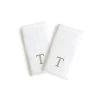 Linum Home Textiles Monogrammed Luxury Turkish Cotton Novelty Hand Towels 2-pack Set