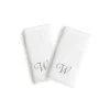 Linum Home Textiles Monogrammed Luxury Turkish Cotton Novelty Hand Towels 2-pack Set