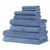 Classic Turkish Towels Genuine Cotton Soft Absorbent Hospitality Bath Towels 8 Piece Set