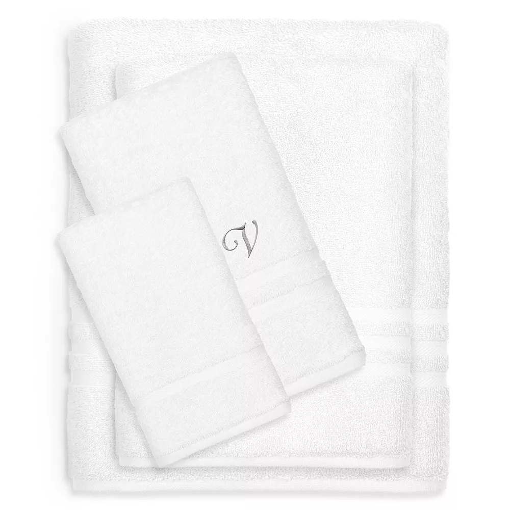 Linum Home Textiles Turkish Cotton Denzi 4-piece Personalized Towel Set